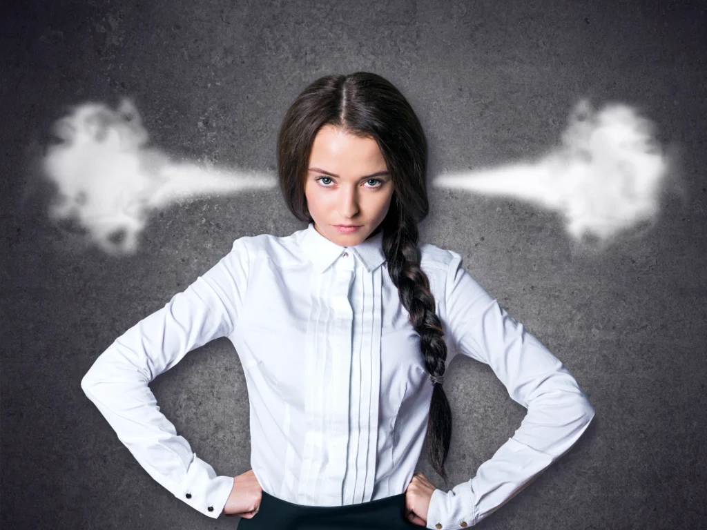 Rozzłoszczona kobieta